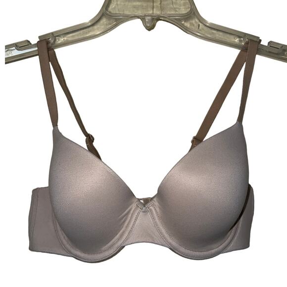 34B Soma Large Bra T-Shirt Full Coverage Underwire Smoothing Lightly Lined Tan - Picture 2 of 6